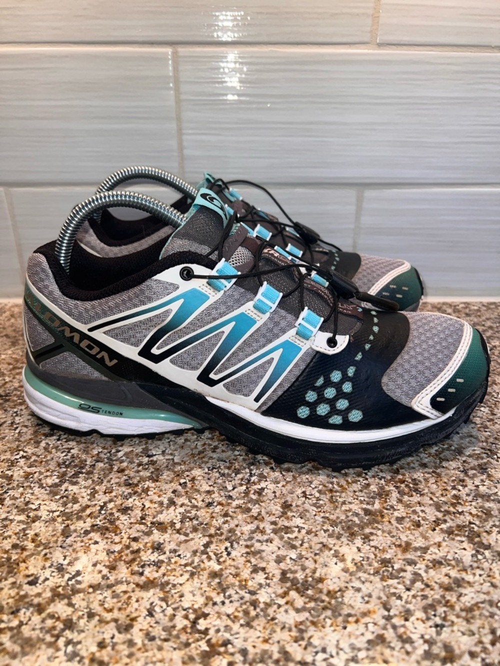 Salomon Women's Teal, Black and Gray Trail Running Shoes